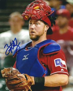 AUTOGRAPHED TOBY HARRAH 8x10 Texas Rangers photo - Main Line