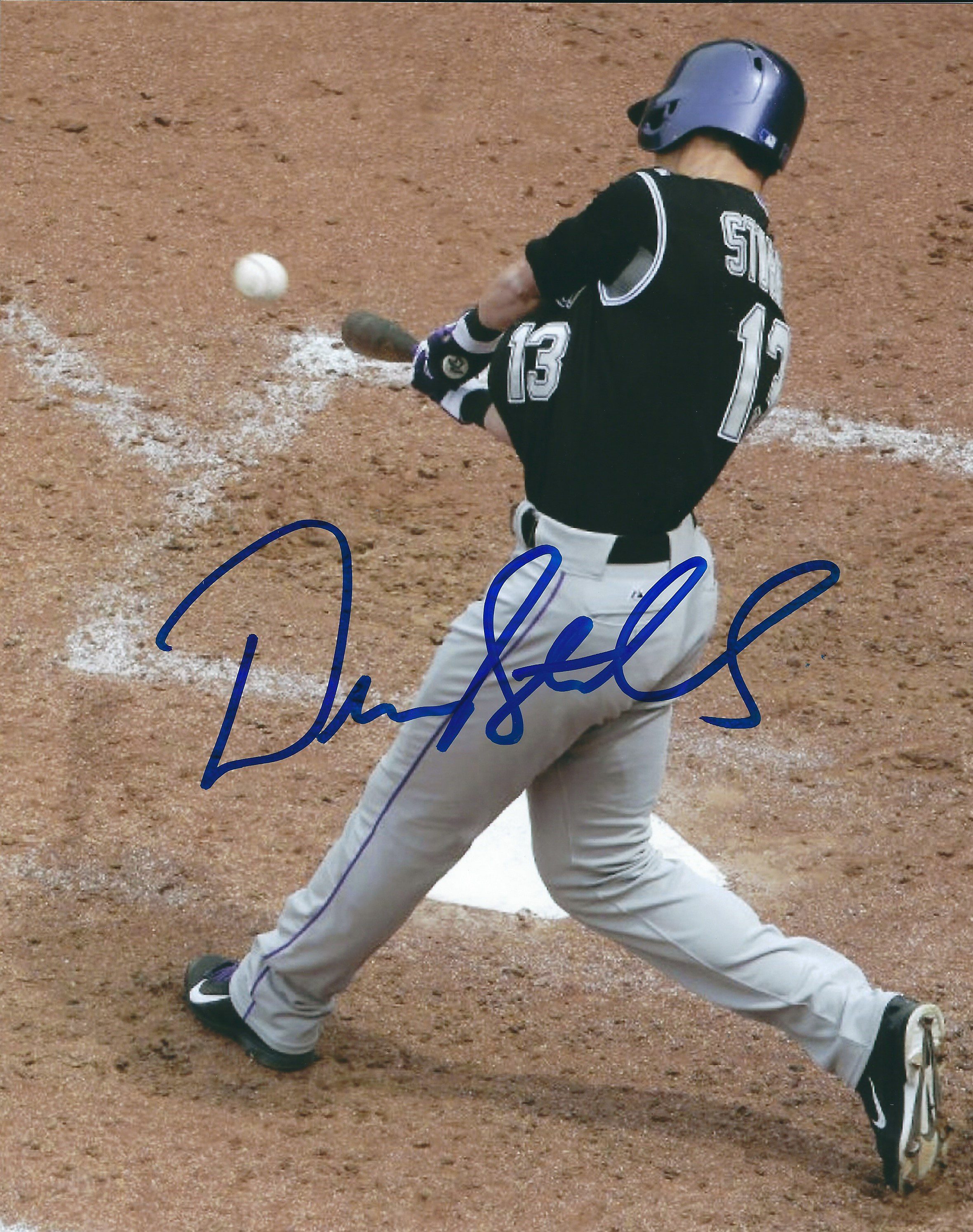 AUTOGRAPHED DREW STUBBS 8X10 Colorado Rockies Photo - Main Line Autographs