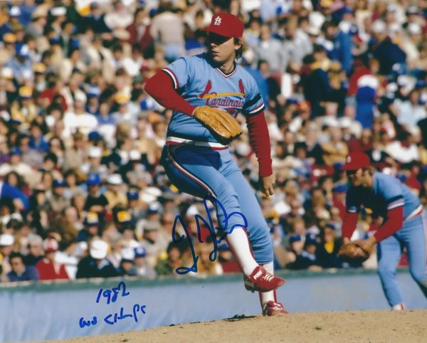 AUTOGRAPHED DAVE LAPOINT 8X10 St. Louis Cardinals photo