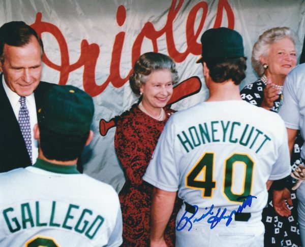 AUTOGRAPHED RICK HONEYCUTT 8X10 Oakland A's Photo