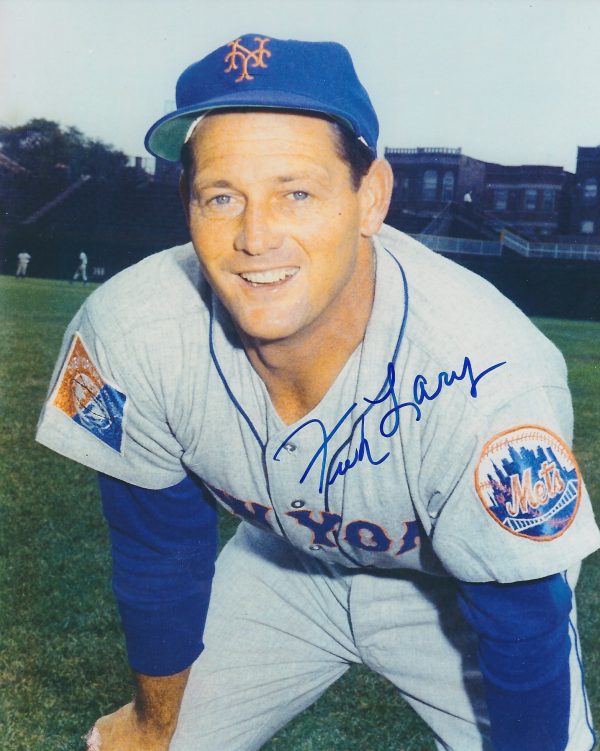 AUTOGRAPHED FRANK LARY 8X10 New York Mets photo