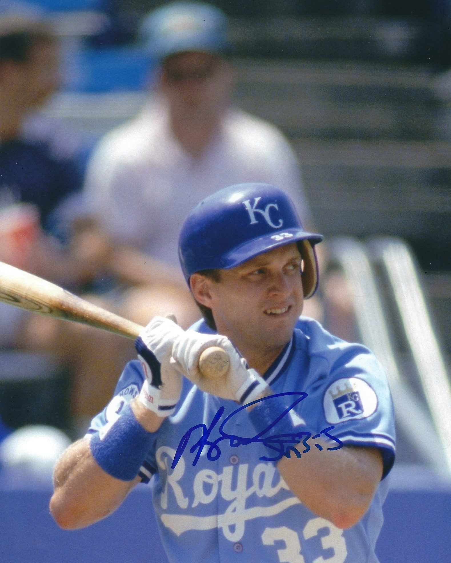 AUTOGRAPHED GEORGE SCOTT 8x10 KC Royals Photo - Main Line Autographs