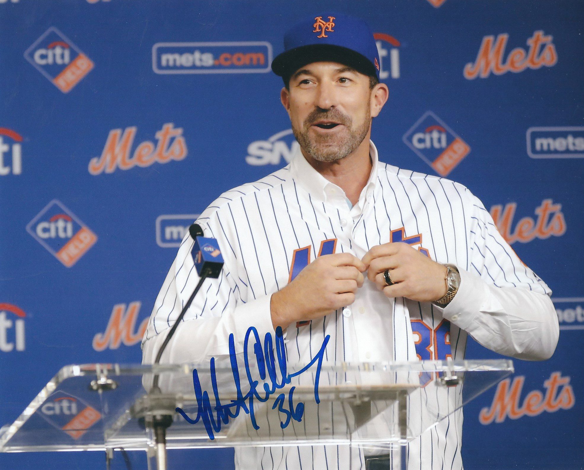 Autographed MICKEY CALLAWAY 8X10 New York Mets photo - Main Line Autographs