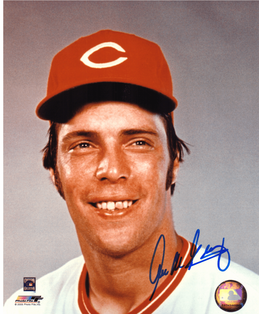 AUTOGRAPHED TOMMY HELMS 8x10 Cincinnati Reds Photo - Main Line