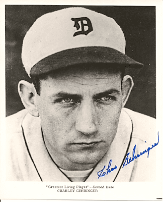Autographed CHARLES GEHRINGER Detroit Tigers photo - Main Line Autographs