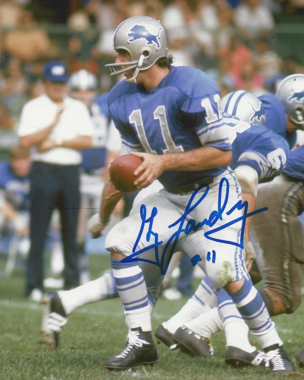 Autographed Greg Landry Detroit Lions 8x10 photo