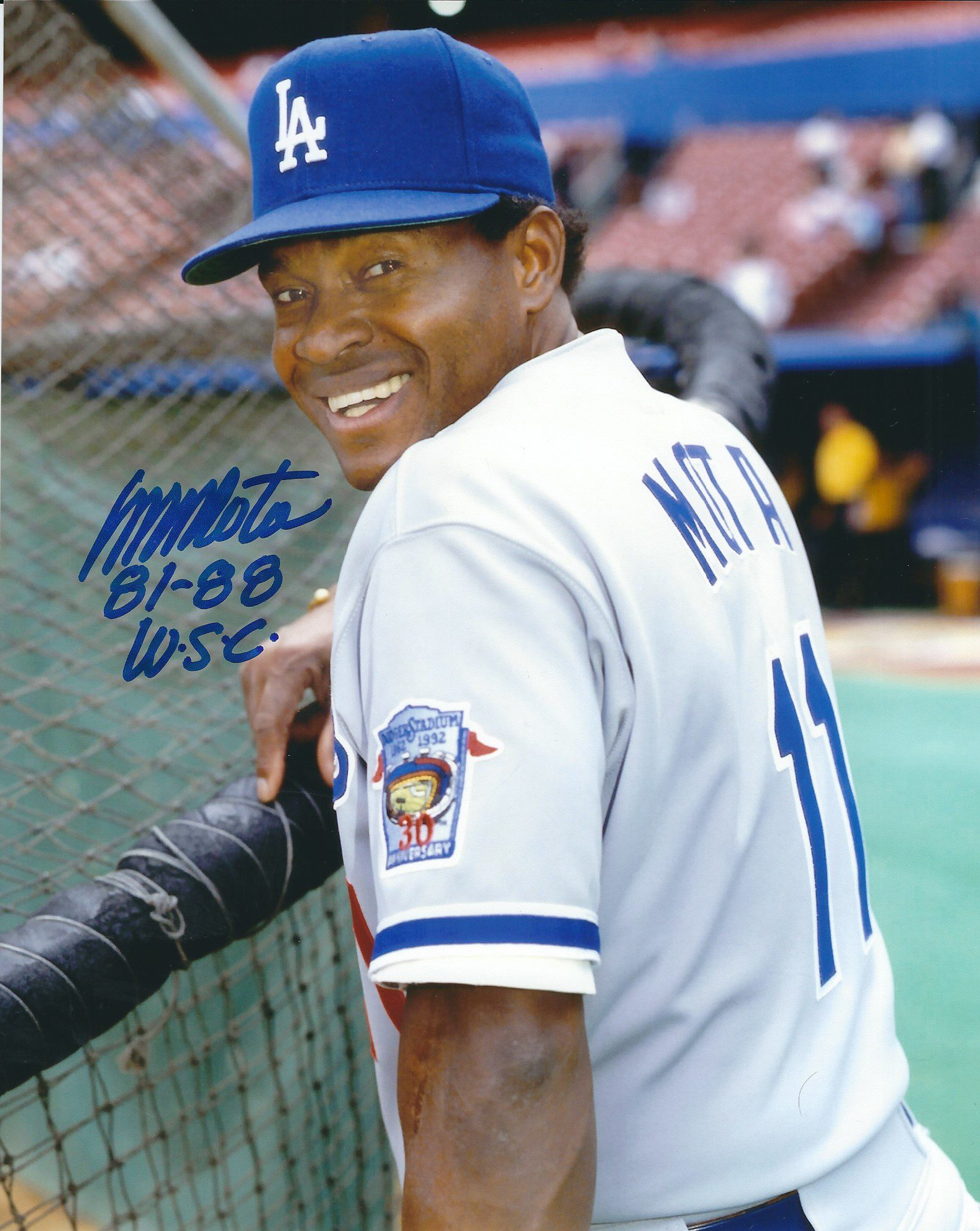 Manny Mota signed 8x10 Photo #2 LA Dodgers Autograph Beckett BAS
