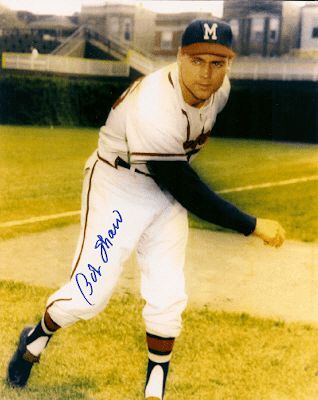 Warren Spahn Autographed Boston Braves Baseball 8x10 Photo