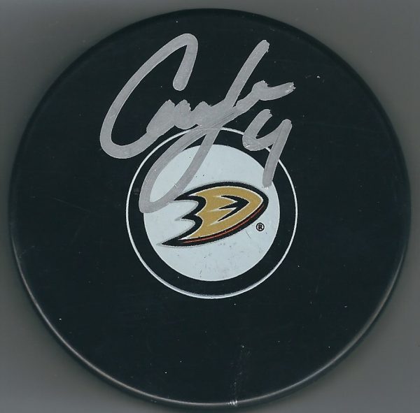 Autographed CAM FOWLER Anaheim Ducks Hockey Puck