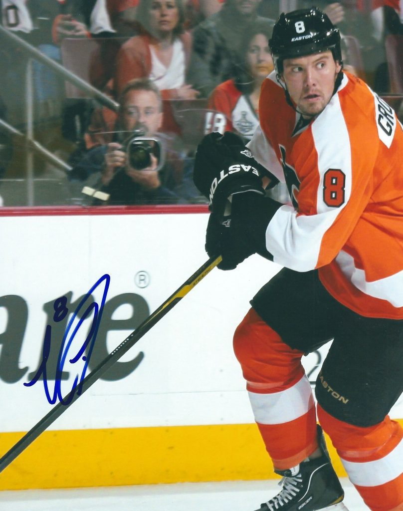 Autographed NICKLAS GROSSMAN 8X10 Philadelphia Flyers Photo - Main Line ...