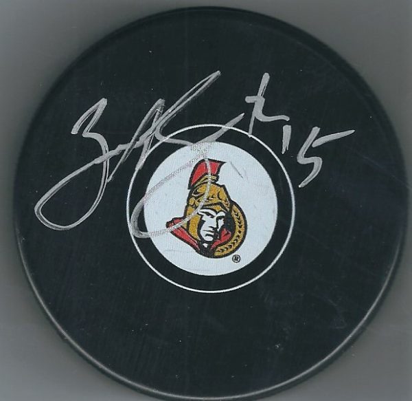 Autographed ZACK SMITH Ottawa Senators Hockey Puck