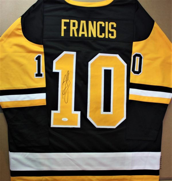 Autographed Ron Francis  Pittsburgh Custom Jersey - with JSA COA