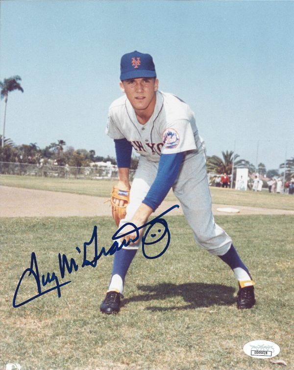 AUTOGRAPHED TUG MCGRAW 8X10  New York Mets photo JSA