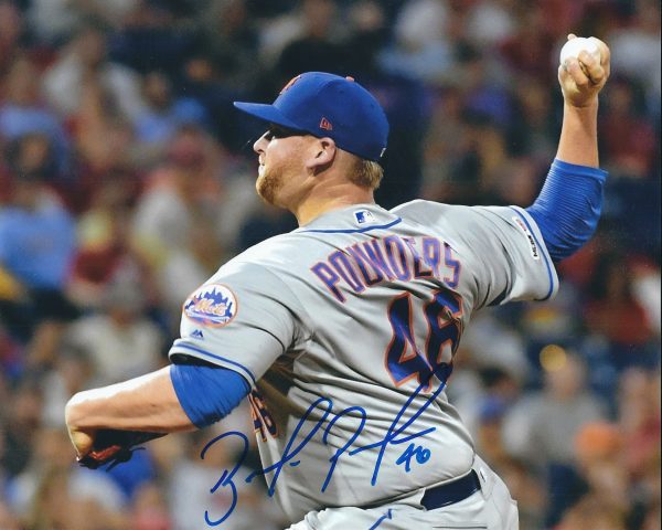 AUTOGRAPHED BROOKS POUNDERS 8X10 New York Mets Photo