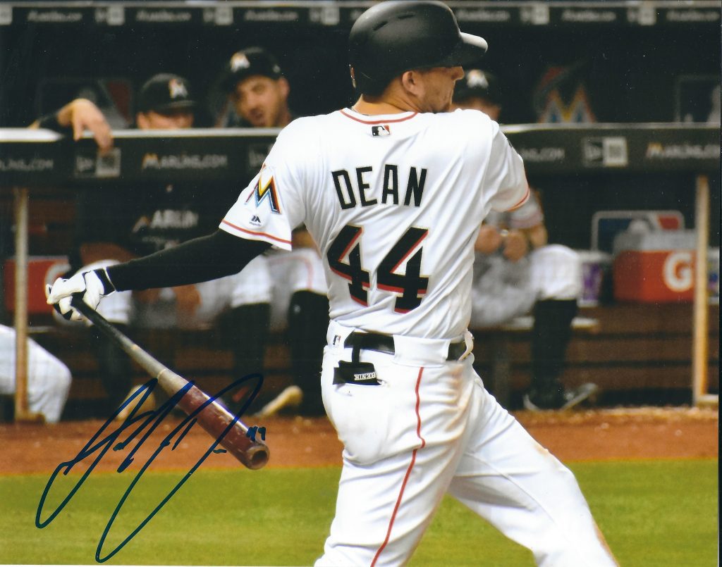 AUTOGRAPHED AUSTIN DEAN 8X10 Miami Marlins Photo - Main Line Autographs