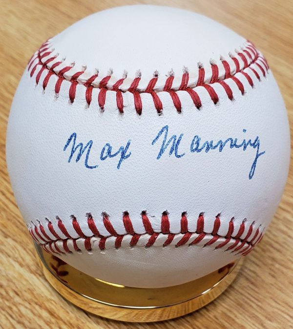 Autographed MAX MANNING Official National League Baseball