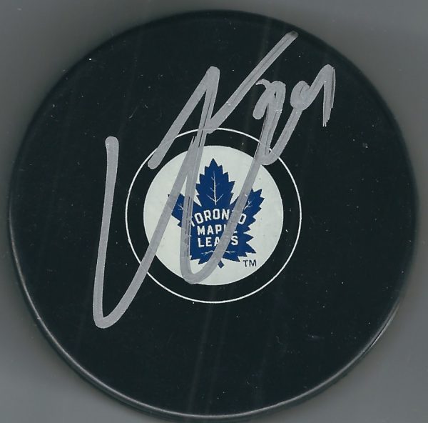 Autographed KASPERI KAPANEN Toronto Maple Leafs Hockey Puck