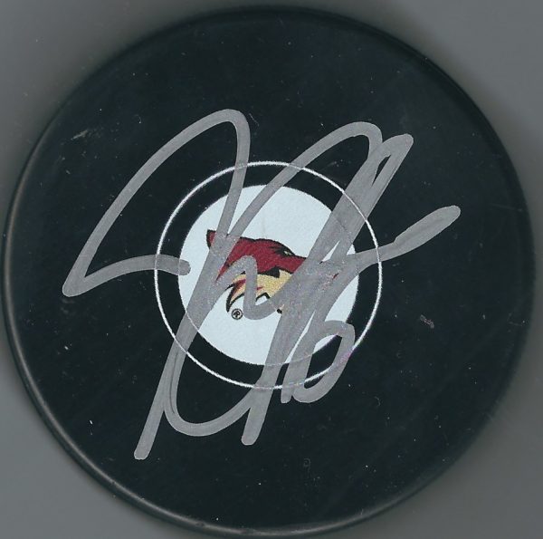 Autographed JAKOB CHYCRUN Arizona Coyotes Hockey Puck