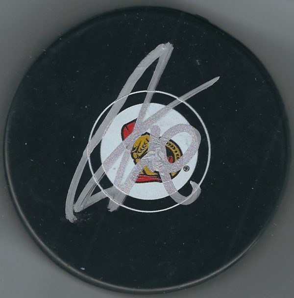 Autographed ANTHONY DUCLAIR Ottawa Senators Hockey Puck