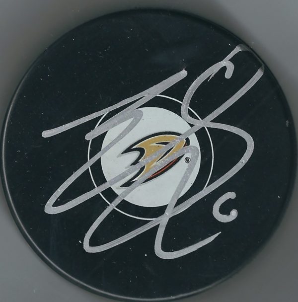 Autographed ERIK GUDBRANSON ANAHEIM DUCKS Hockey Puck