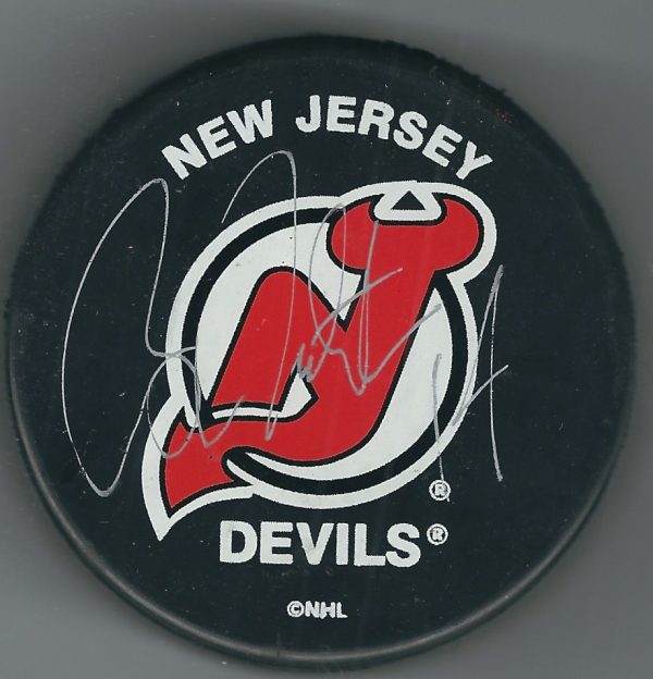 Autographed BRIAN ROLSTON New Jersey Devils Hockey Puck