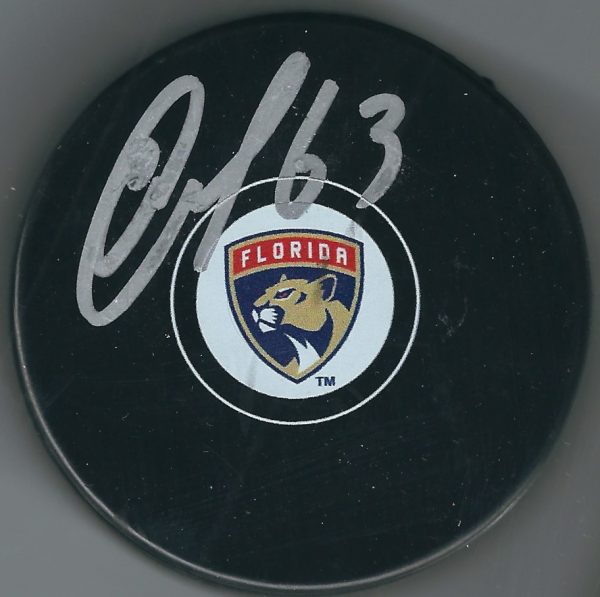 Autographed EVGENII DADONOV Florida Panthers Hockey Puck