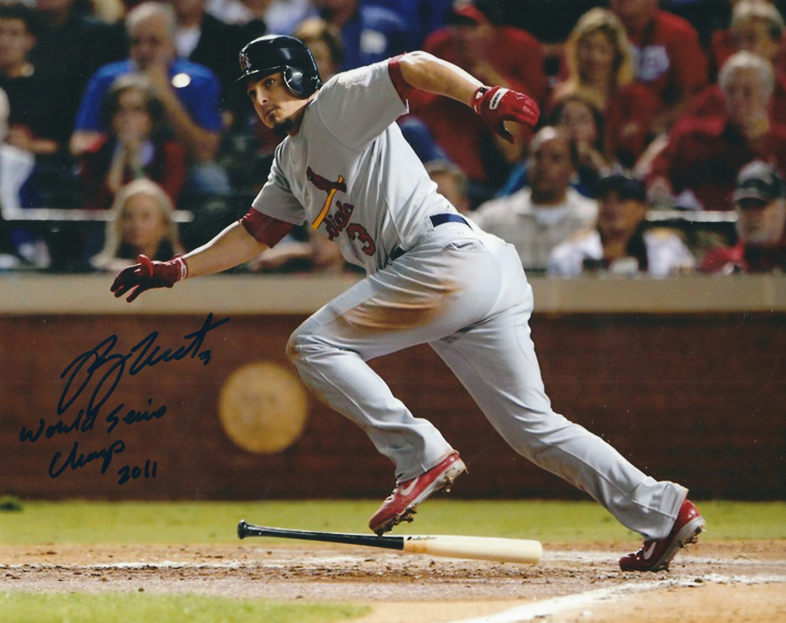 Ryan Theriot Signed 8x10 Chicago Cubs (JSA NN59957)