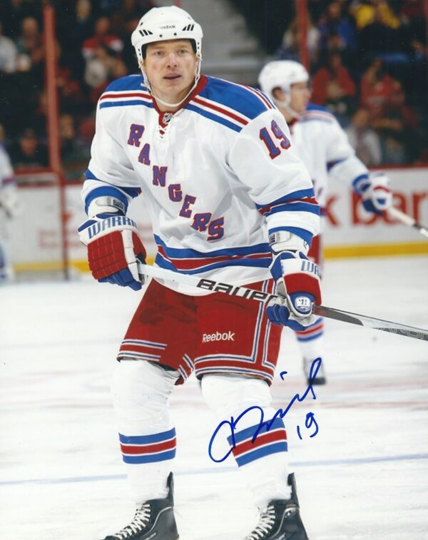 Autographed RUSLAN FEDOTENKO 8X10 New York Rangers Photo