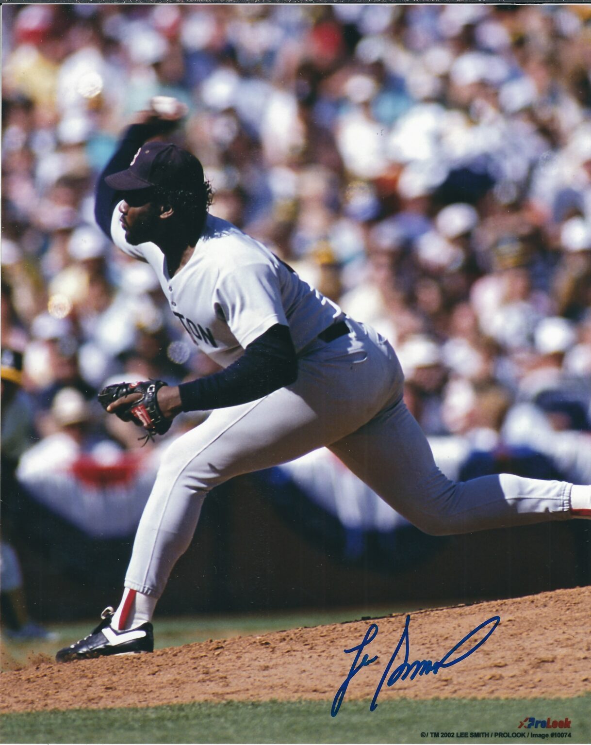 AUTOGRAPHED LEE SMITH 8x10 Boston Red Sox photo - Main Line Autographs