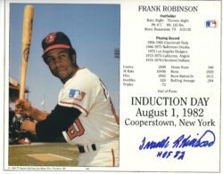 Autographed FERGIE JENKINS 8x10 HOF Induction Day Card - Main Line  Autographs