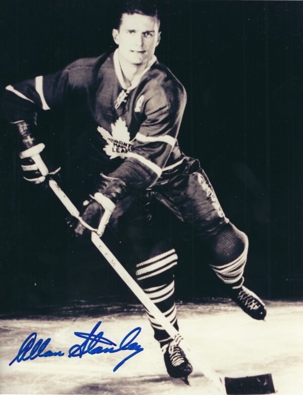 Autographed ALLAN STANLEY Maple Leafs 8x10 photo