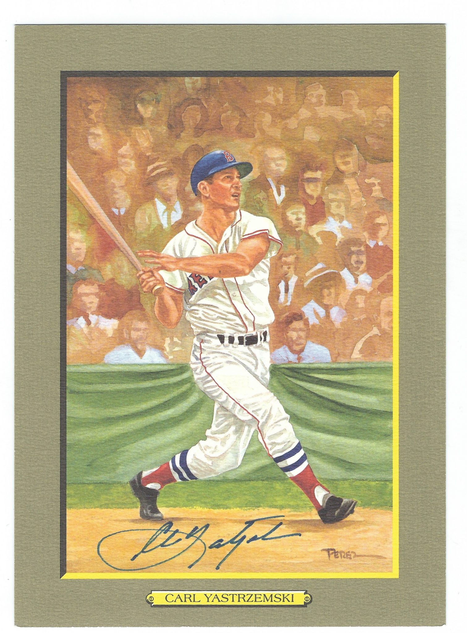 Autographed Carl Yastrzemski Perez-steele Great Moments Card - Main 