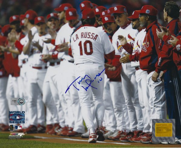 AUTOGRAPHED TONY LARUSSA 8x10 St. Louis Cardinals photo