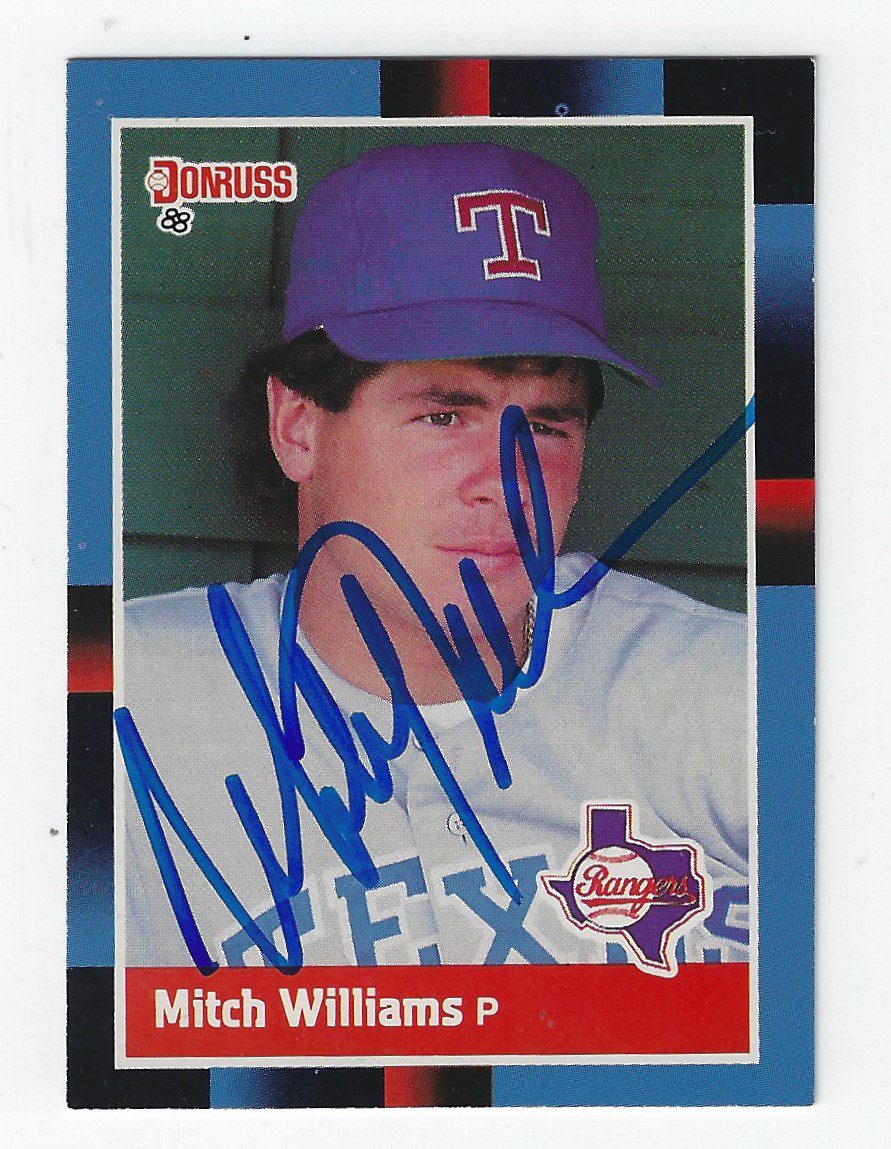 Autographed MITCH WILLIAMS 1988 Donruss Card - Main Line Autographs