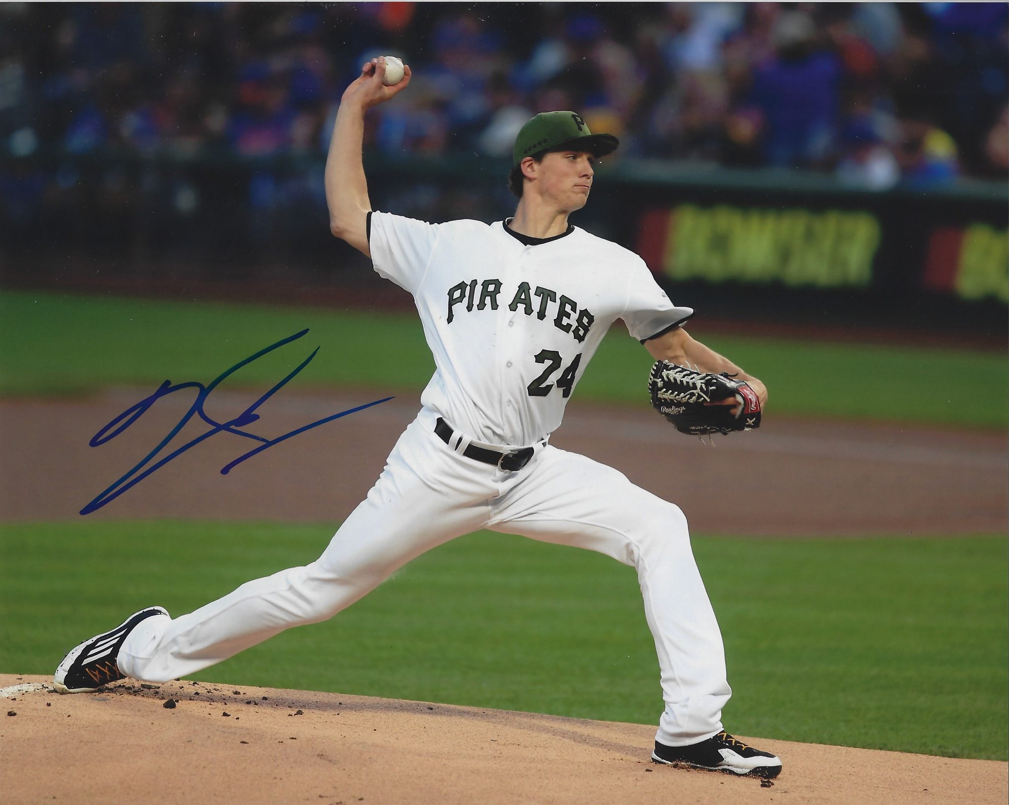 Autographed TYLER GLASNOW 8X10 Pittsburgh Pirates Photo Main Line