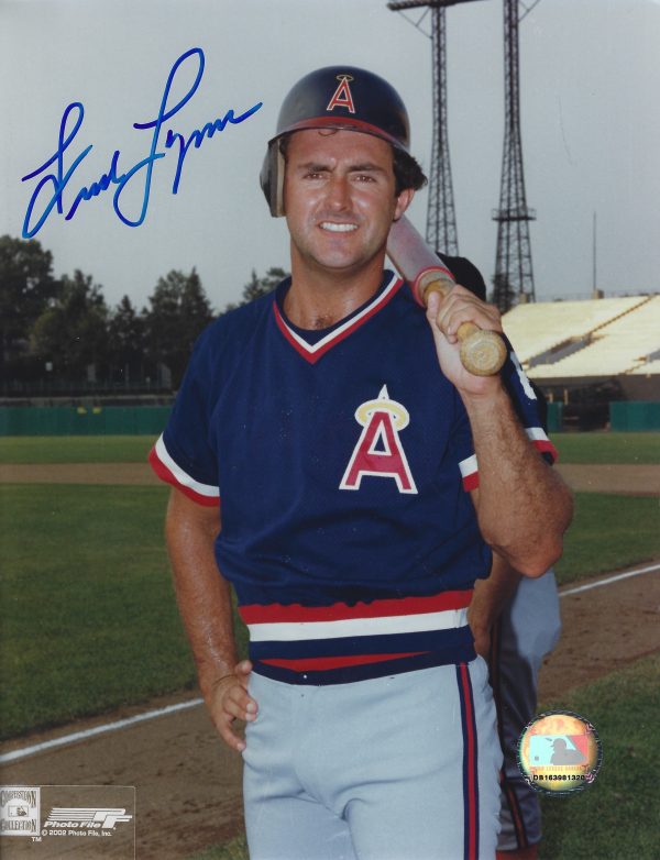 AUTOGRAPHED FRED LYNN 8X10 California Angels Photo