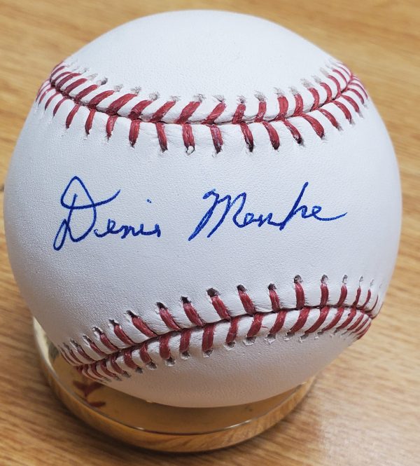 Autographed DENIS MENKE Official Major League Baseball