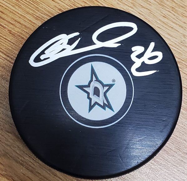 Autographed MATTHEW BARNABY Dallas Stars Hockey Puck