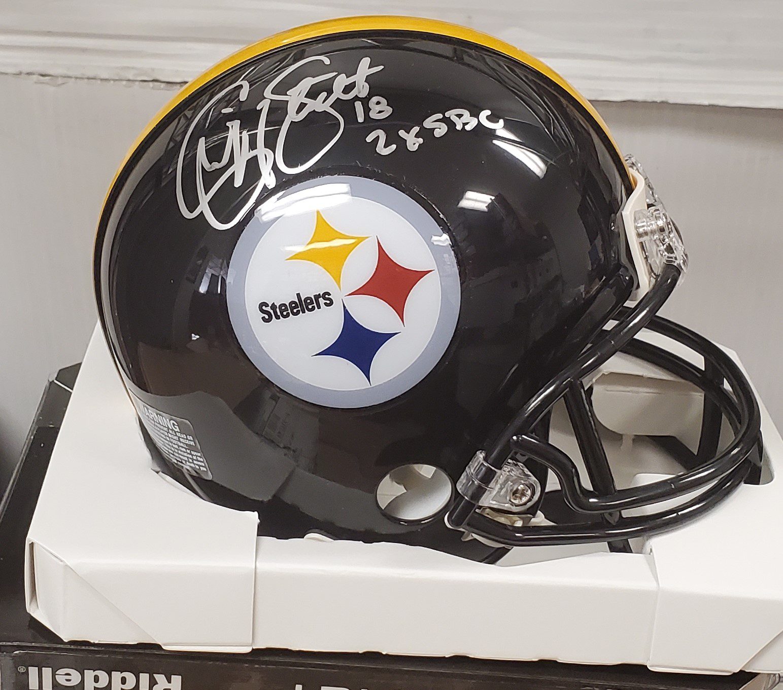 Autographed CLIFF STOUDT 2X SBC Pittsburgh Steelers Mini Helmet - Main Line  Autographs