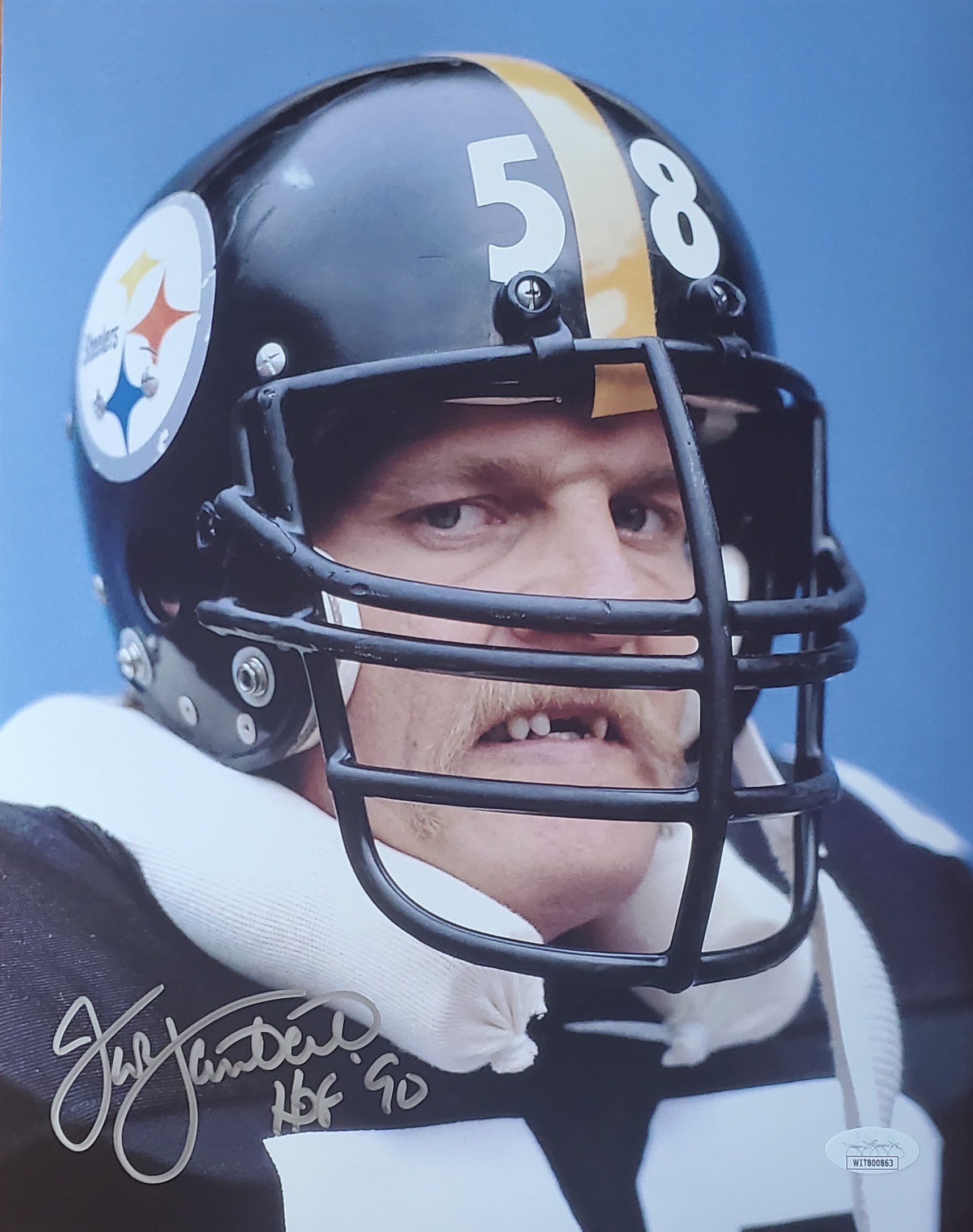 Autographed JACK LAMBERT 11X14 Pittsburgh Steelers Photo JSA - Main Line  Autographs