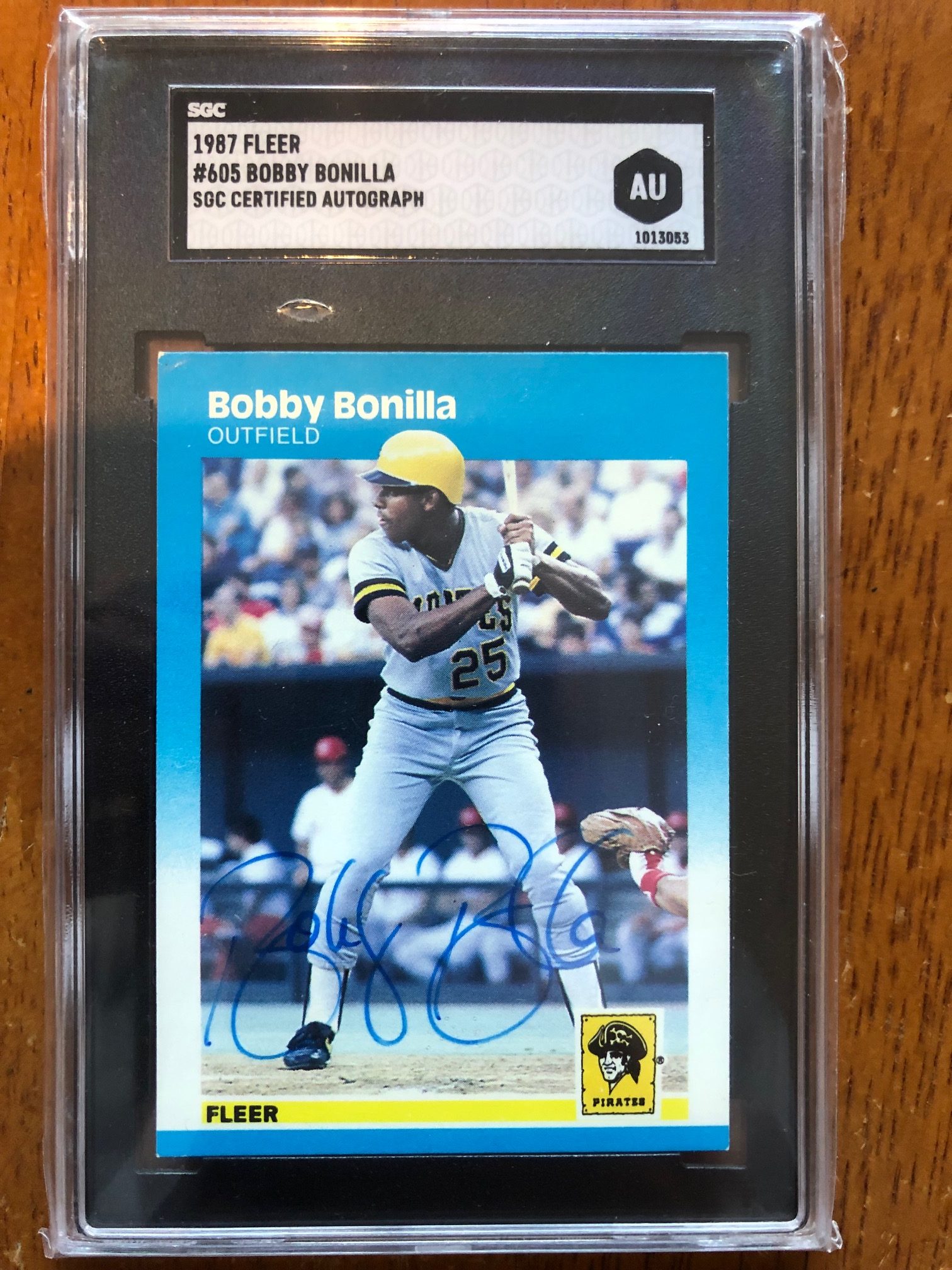 Autographed 1987 Fleer Bobby Bonilla Pirates Rookie Card #605 SGC Slabbed -  Main Line Autographs