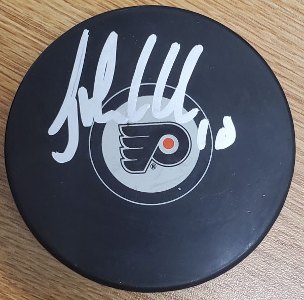 AUTOGRAPHED JOHN LECLAIR Philadelphia Flyers Hockey Puck