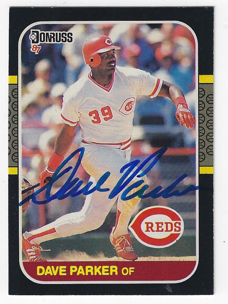 Autographed DAVE PARKER 1987 Donruss Card - Main Line Autographs