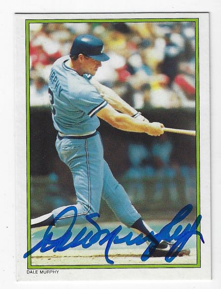 Autographed DALE MURPHY Atlanta Braves 1986 Topps Card - Main Line