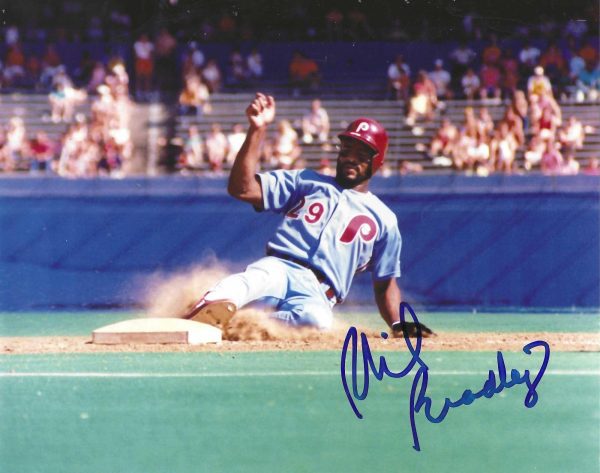 AUTOGRAPHED PHIL BRADLEY 8x10 Philadelphia Phillies Photo