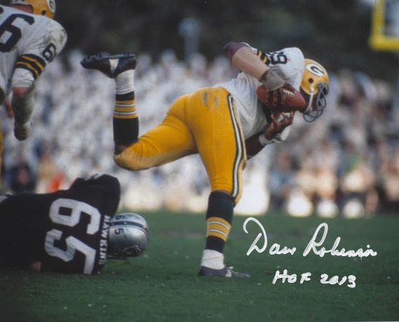 Autographed DAVE ROBINSON 8X10 Green Bay Packers Photo - Main Line