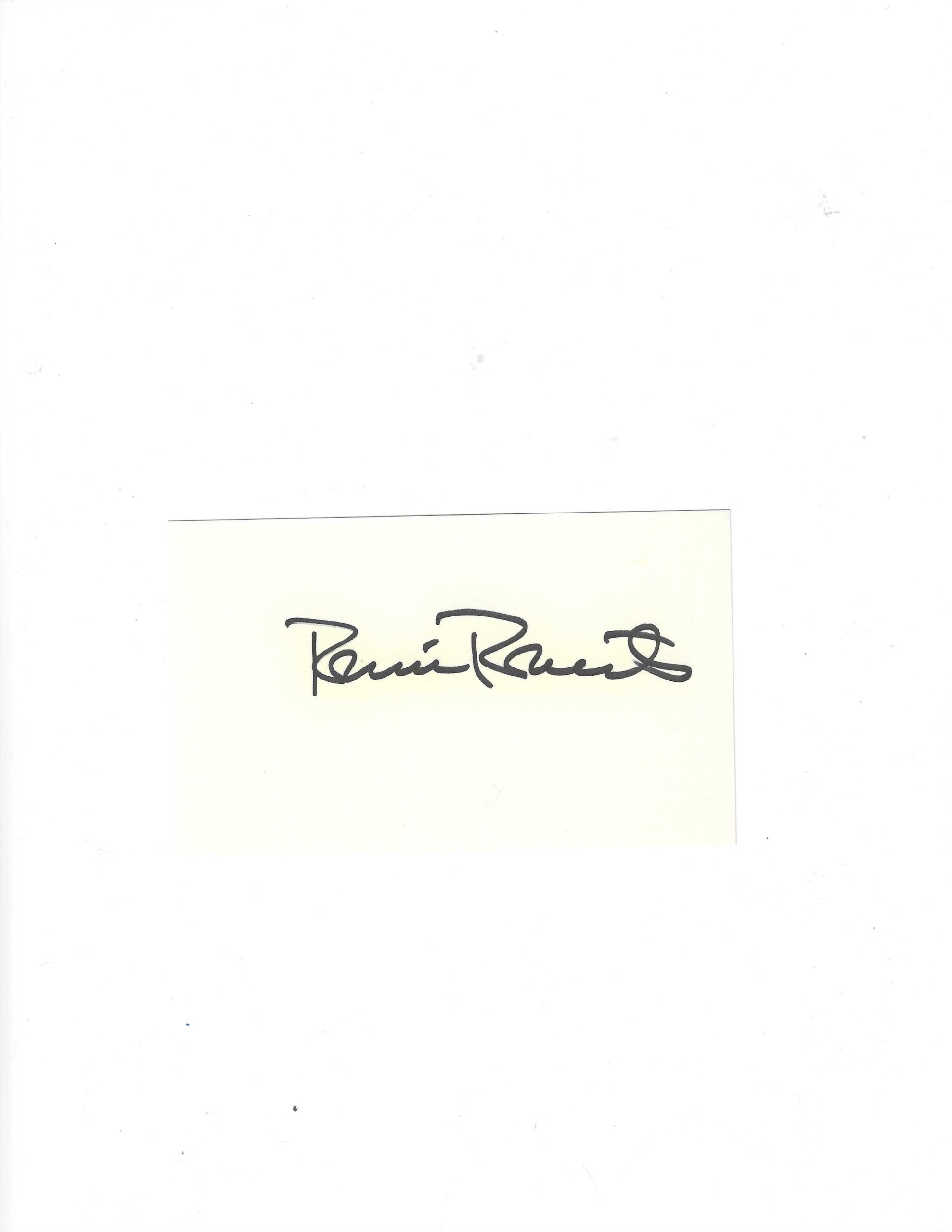 Billy Williams Autographed Signed 3X5 Index Card - Autographs