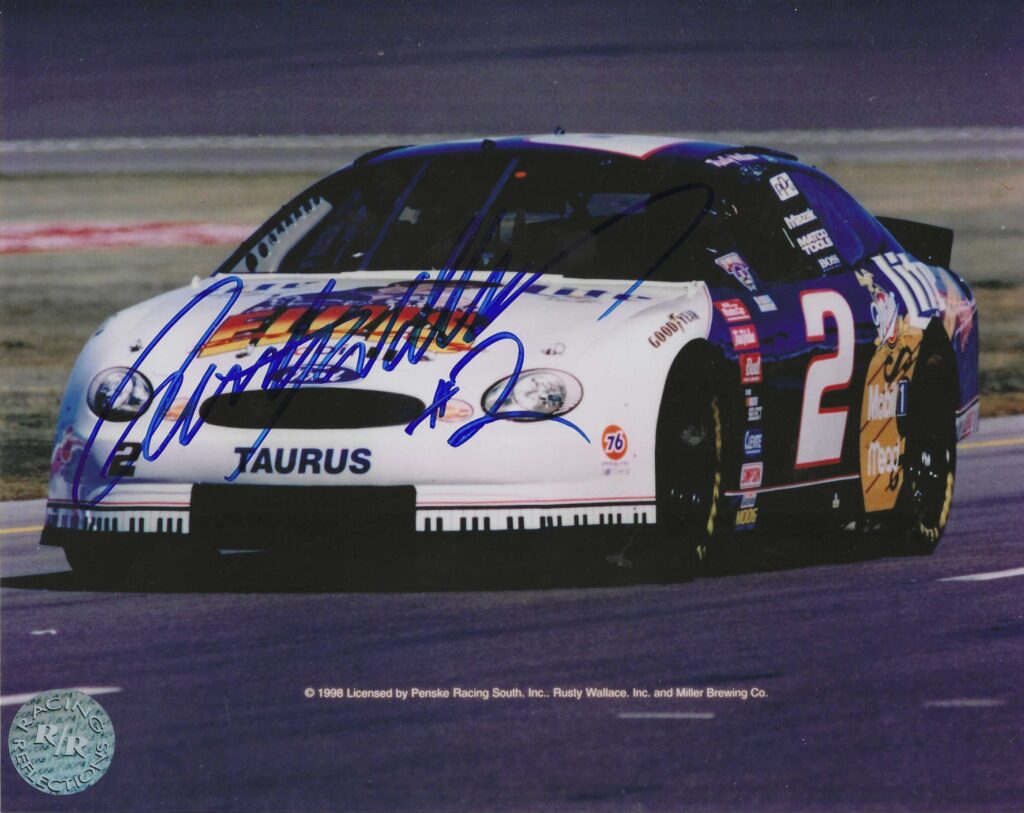 Autographed RUSTY WALLACE Photo - Nascar Racing - Main Line Autographs