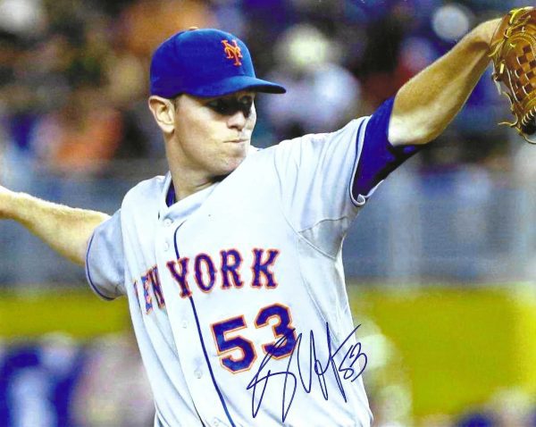 Autographed JEREMY HEFNER 8X10 New York Mets photo