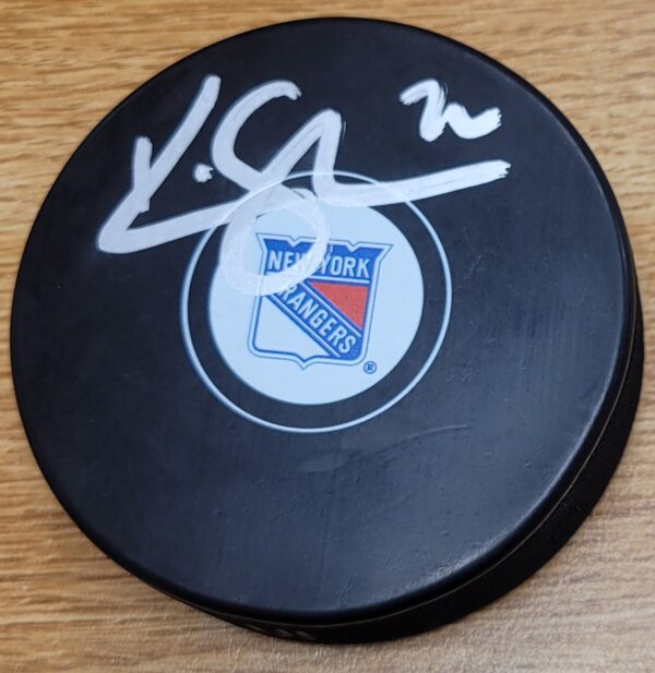 Autographed KEVIN SHATTENKIRK New York Rangers Hockey Puck